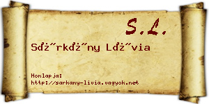 Sárkány Lívia névjegykártya
